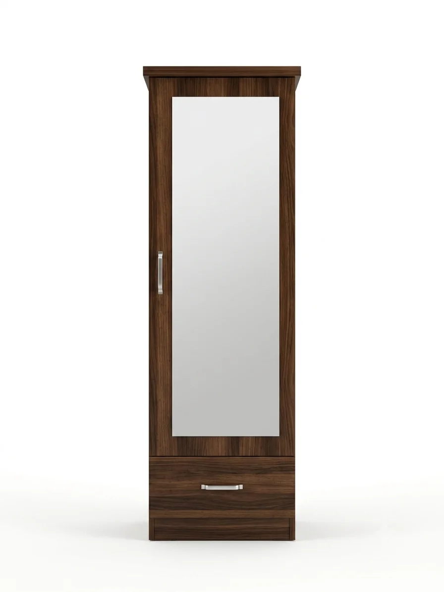 Aurora walnut dressing mirror — dressing units in particle board