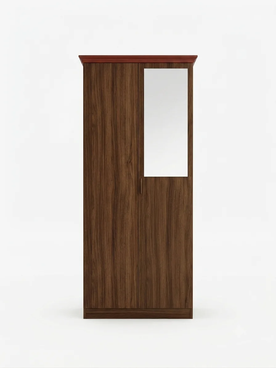 Atlas compact walnut wardrobe — wardrobes in particle board