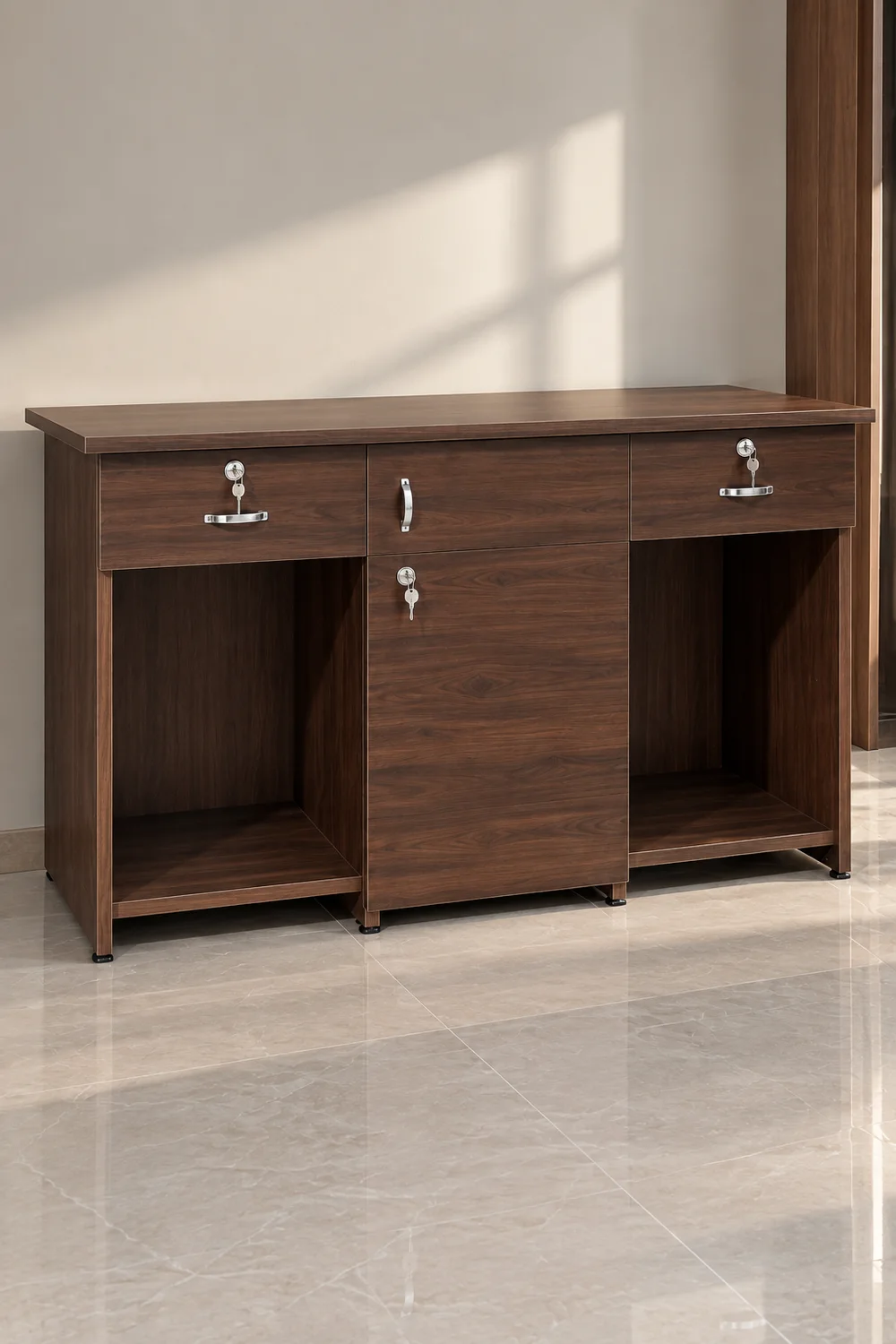 Scholar compact walnut desk — study tables in wood