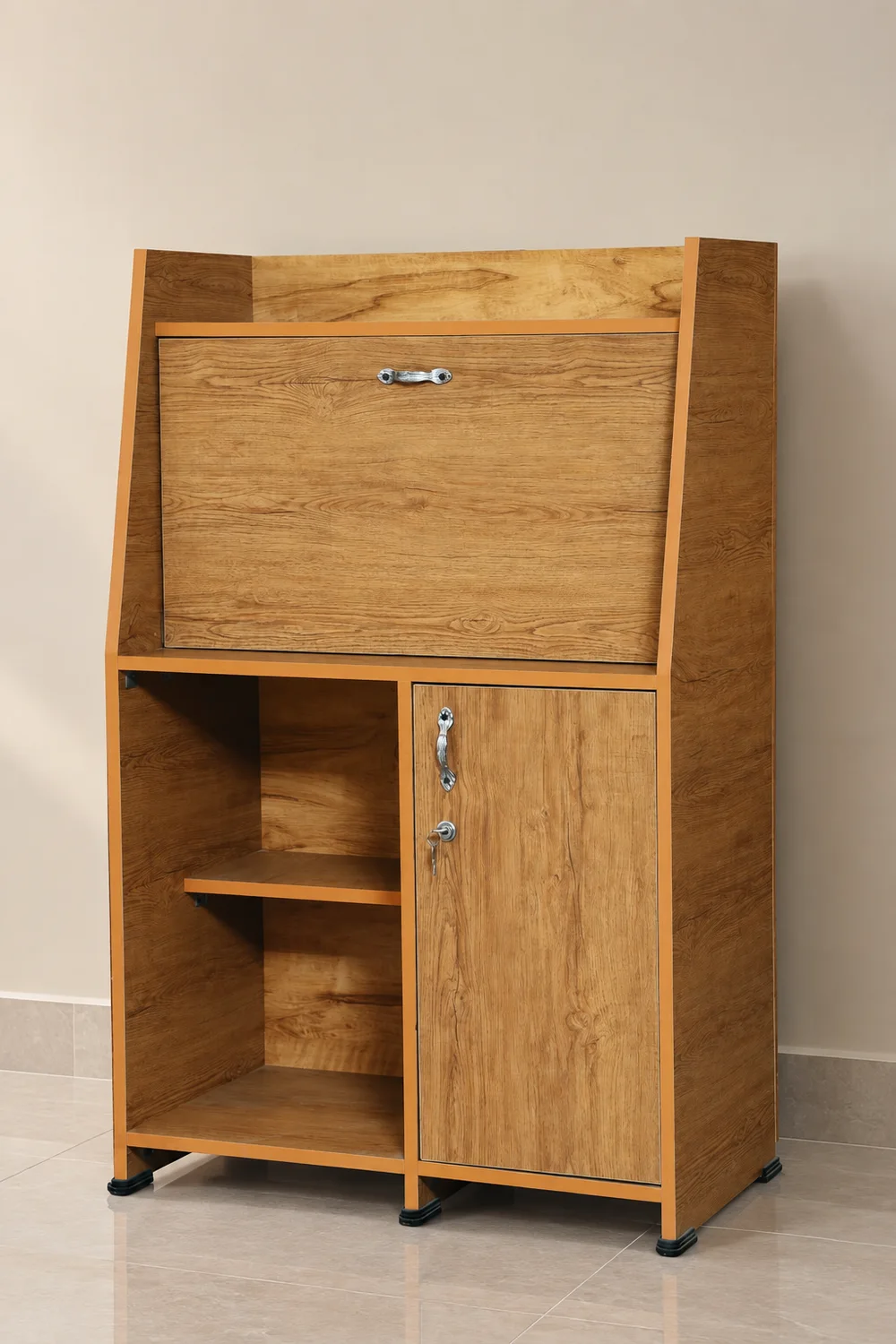 Nook compact fold-down study cabinet — study tables in wood