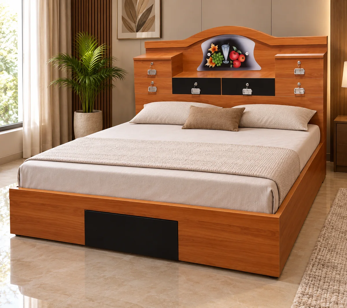 Heritage decorative wooden cot — cots in wood
