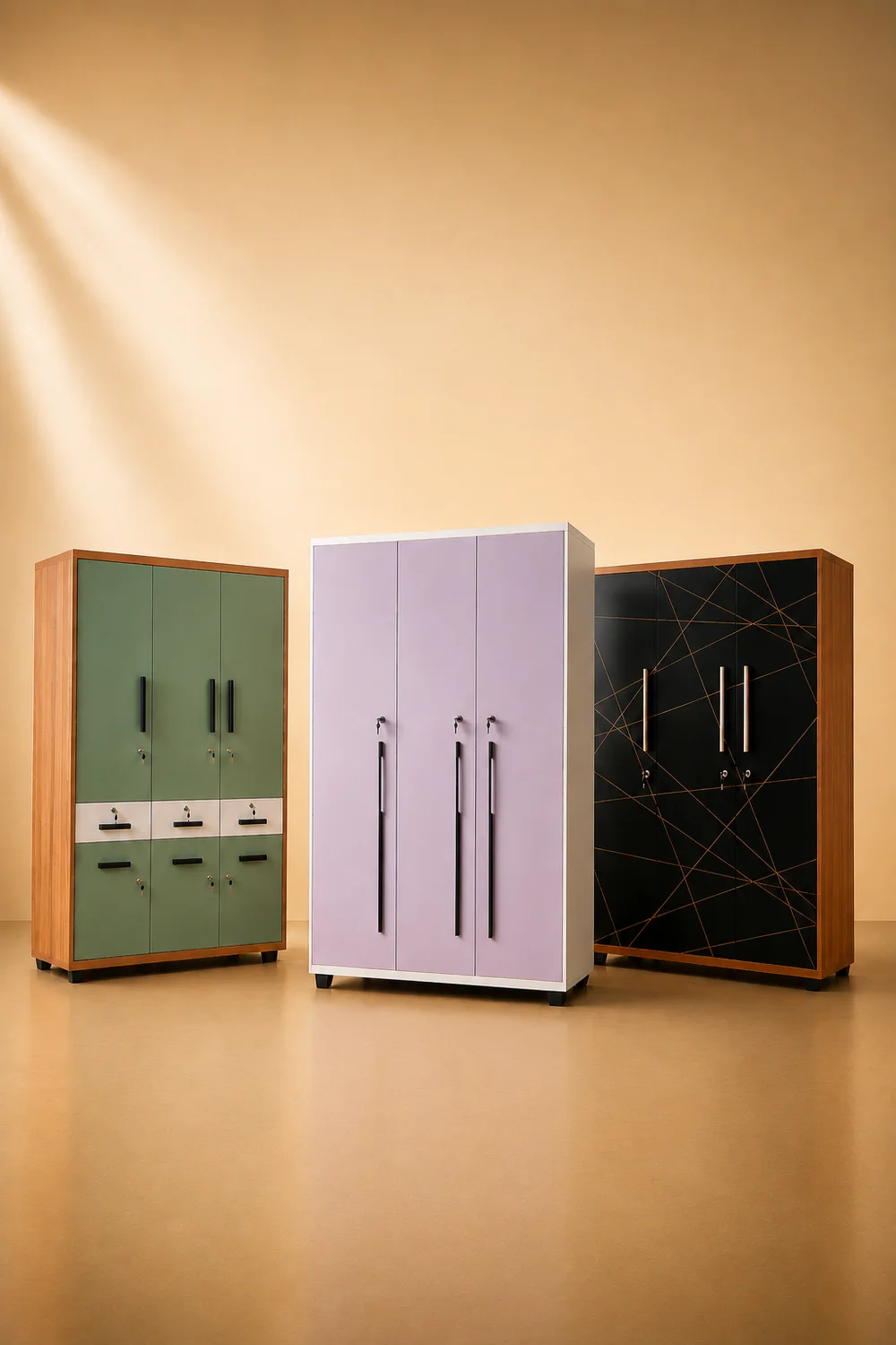 Spectrum colour-finish wardrobe collection — wardrobes in particle board