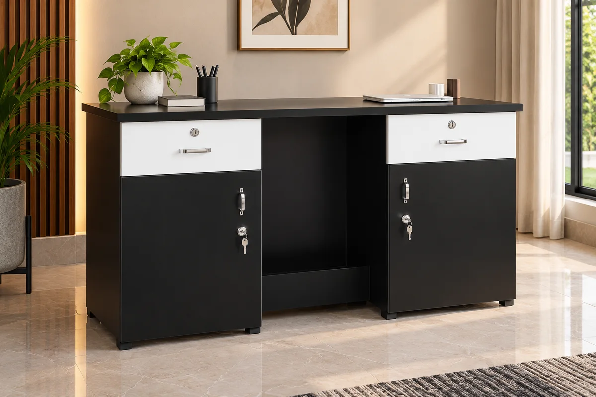 Monarch black and white storage cabinet — storage cabinets in wood