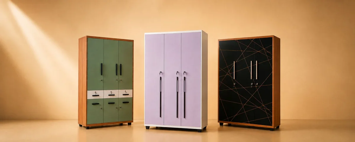 Palette three-finish wardrobe collection — wardrobes in particle board